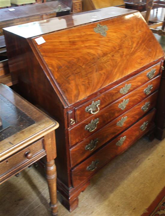 George III mahogany bureau
